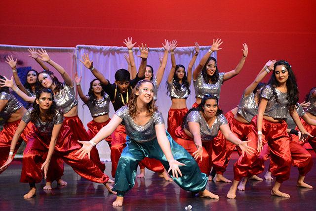 Members of the University of South Carolina dance team Moksha perform in Oak City Revolution, a Bollywood Fusion dance competition held in Stewart Theatre at Talley Student Union on Saturday, April 2nd.