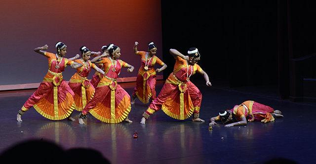 Members of Thandav, NC State's premier classical dance team have an exhibition performance at Oak City Revolution. The event took place in Stewart Theatre on April 2, 2016.&#160;