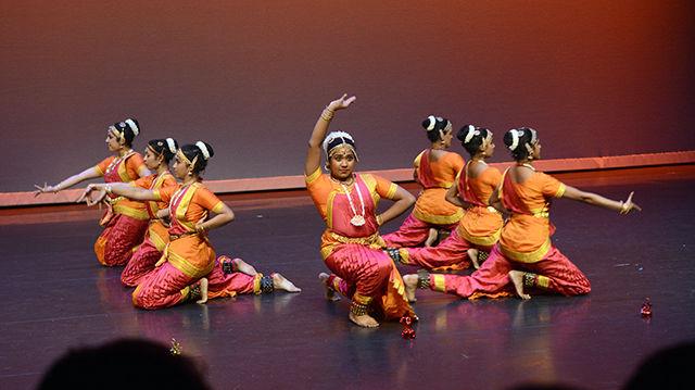 Members of Thandav, NC State's premier classical dance team have an exhibition performance at Oak City Revolution. The event took place in Stewart Theatre on April 2, 2016.&#160;