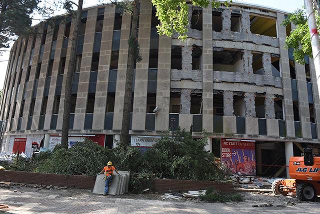 Harrelson Hall is prepped for demolition on May 26, 2016. The building is scheduled to be demolished this June.