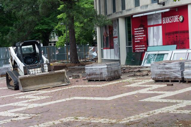 Harrelson Hall is prepped for demolition on May 18, 2016. The building is scheduled to be demolished this June.