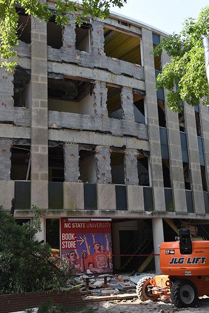 Harrelson Hall is prepped for demolition on May 26, 2016. The building is scheduled to be demolished this June.