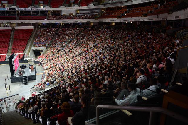 Convocation held for first year students at PNC Arena on Aug. 15 had record breaking attendence this year. The class of 2020 filled all three levels of the stadium to listen to the guest speaker and author of "Just Mercy: A Story of Justice and Redemption," Bryan Stevenson.