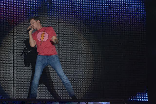 Scotty McCreery, then-junior studying communication and headlining artist for Packapalooza, performs Saturday, Aug. 23, 2014.&#160;