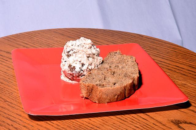 Cinnamon banana nut bread is served with Howling Cow ice cream. The combination makes a tasty fall treat.