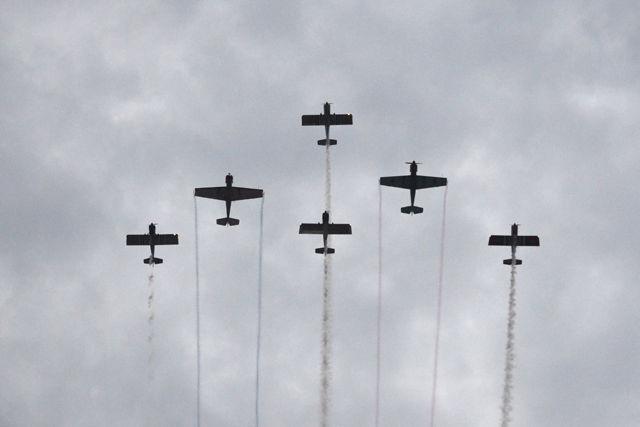 Planes fly over Carter-Finley Stadium prior to the home opener football game versus William &amp; Mary on Sept. 1. Carter-Finley Stadium has been home to the Wolfpack for 50 years. The Wolfpack beat the Tribe 48-14.