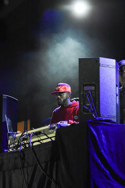 DJ Wade Banner of K97.5 warms up the crowd for the 2016 PackHowl Concert on Wednesday in Reynolds Coliseum. Banner said "I may have gone to NCCU, but if I could do it again, I would join the Wolfpack." The lineup consisted of Banner, Sonny Miles, MadeinTYO and T.I.