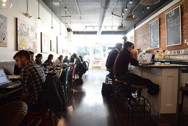 Liquid State is a new coffee and wine bar that opened up on Hillsborough Street in 2015. It replaced the Raleigh Locopops location on Hillsborough Street beside David's Dumplings. Liquid State served a wide selection of coffee and tea beverages along with a selection of wine and beer.