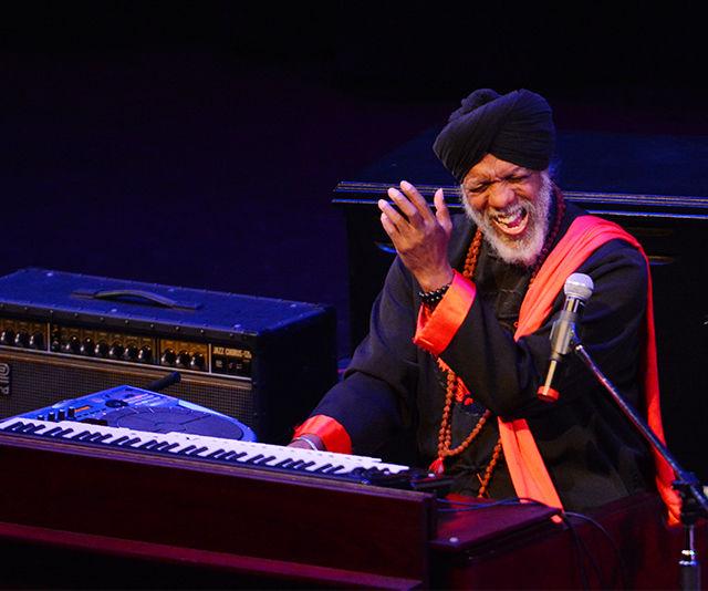Jazz musician Lonnie Smith performs in Stewart Theatre on Saturday.