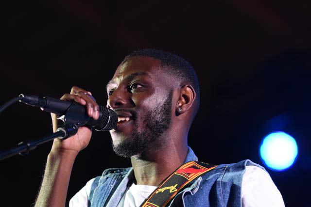 NC State student Sonny Miles takes the stage during the 2016 PackHowl Concert in Reynolds Cliseum on Wednesday. Miles opened for MadeinTYO and T.I.