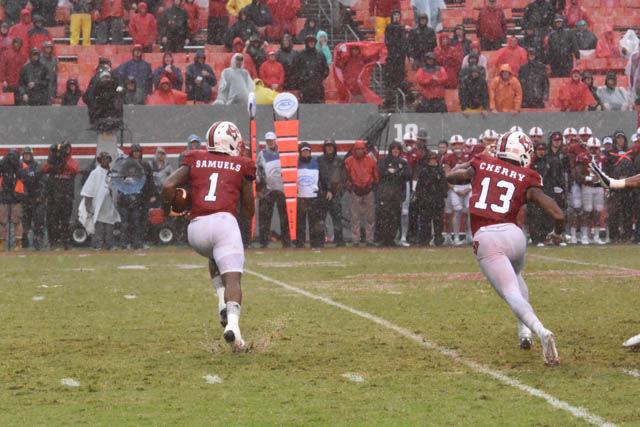 The Wolfpack plays Notre Dame at Carter-Finley Stadium for its 50th anniversary on Oct. 8. Jaylen Samuels, a junior tight end, had 22 rushing yards during the game against Notre Dame. The Wolfpack were victorious with a final score of 10-3.