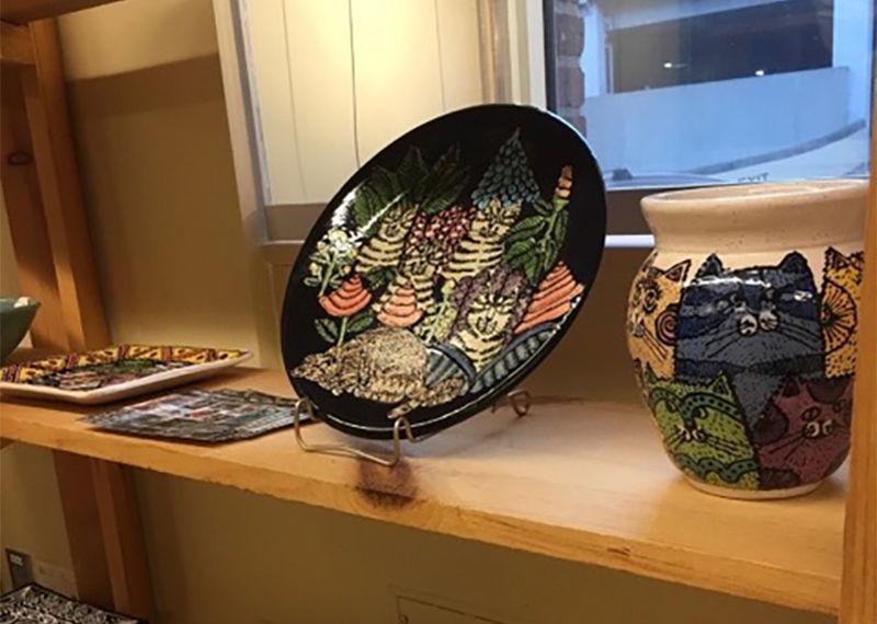 Products are on display during the 32nd annual Holiday Crafts Fair held in the NC State Crafts Center. Products made by students and professionals were available for sale at the fair.&#160;