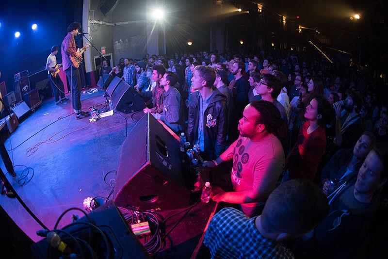 Lead singer Brian Corum of Lonnie Walker performs at the 12th annual WKNC Double Barrel Benefit in Lincoln Theatre Saturday, Feb. 7, 2015.