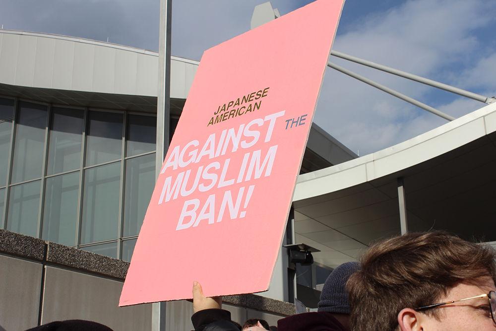 over 1,000 people attended protests on Jan. 29, 2017 to oppose the "Muslim Ban" that was signed into law by President Donald Trump.