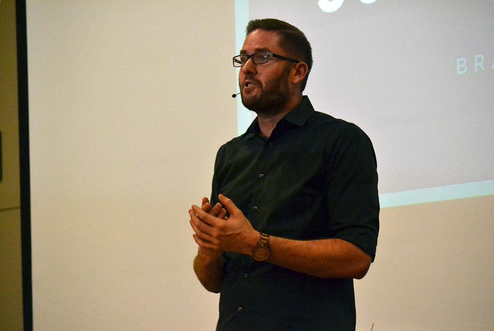 


Brady Cone talks in the Mountains Ballroom in Talley Student Union on Wednesday at an event titled &#8220;Homosexuality: So Many Questions!&#8221; Cone said he grew up in a conservative Christian church and was afraid to open up about his sexuality until college, where he said he met a group of loving Christians who accepted him.&#160;


