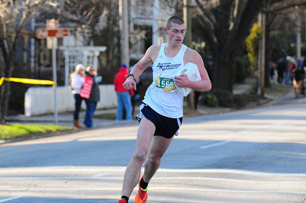 Jacob Wormald traveled from Pelham, New Hampshire to compete in the Krispy Kreme Challenge and was the first contestant to the halfway point. Pelham ultimately finished in sixteenth place. The Krispy Kreme Challenge began in 2004 as a dare between a few students at NC State University.