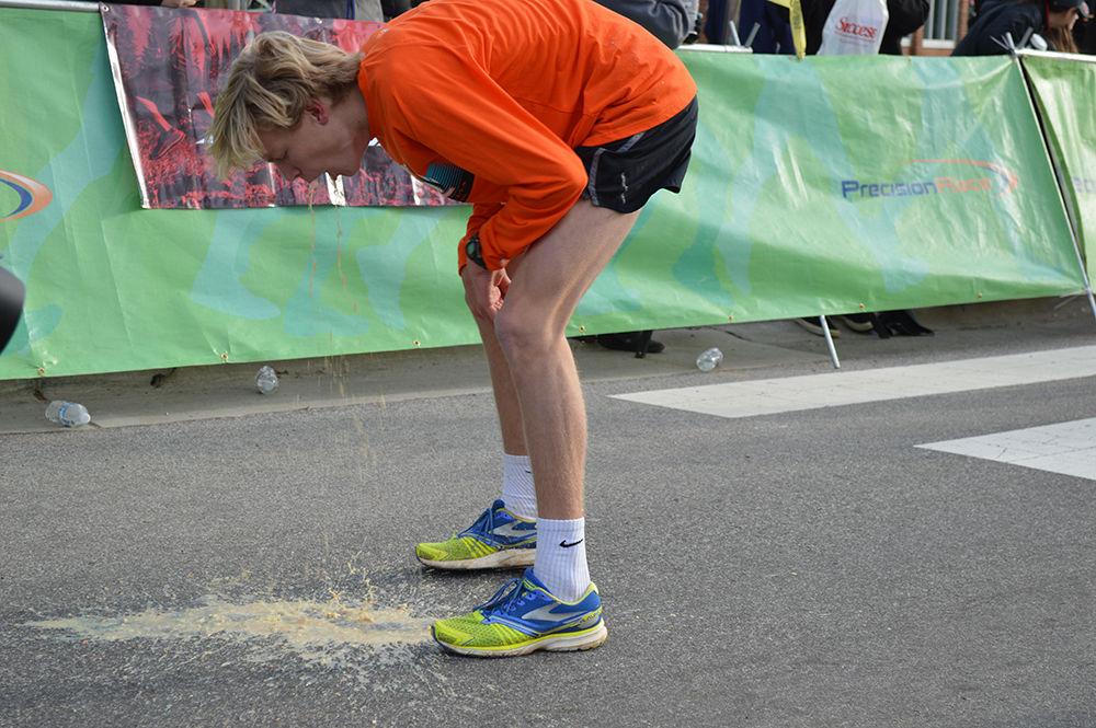 Many people were unable to hold in their doughnuts at the end of the race. 6800 dozen doughnuts were made for The Krispy Kreme Challenge this year. It had over 7000 registered runners and raised over $195,000 for the North Carolina Children's Hospital on February 6th, 2016.