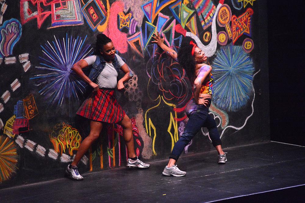 Camille A. Brown and Dancers perform the Black Girl: Linguistic Play live in Stewart Theatre on Saturday, February 25, 2017. Brown uses rhythmic play of African-American dance vernacular as the black woman's domain to evoke childhood memories of self-discovery.