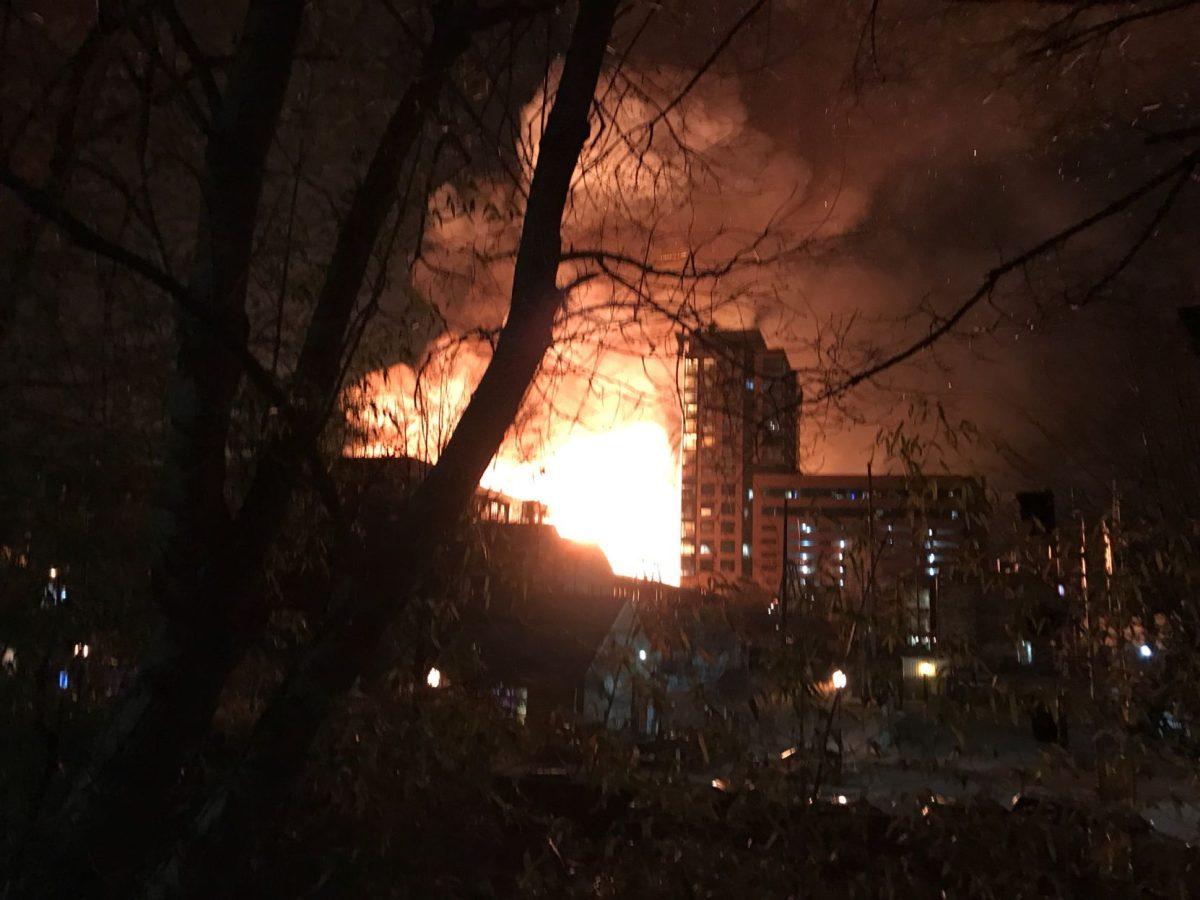 A fire broke out in downtown Raleigh around 10 p.m.&#160;