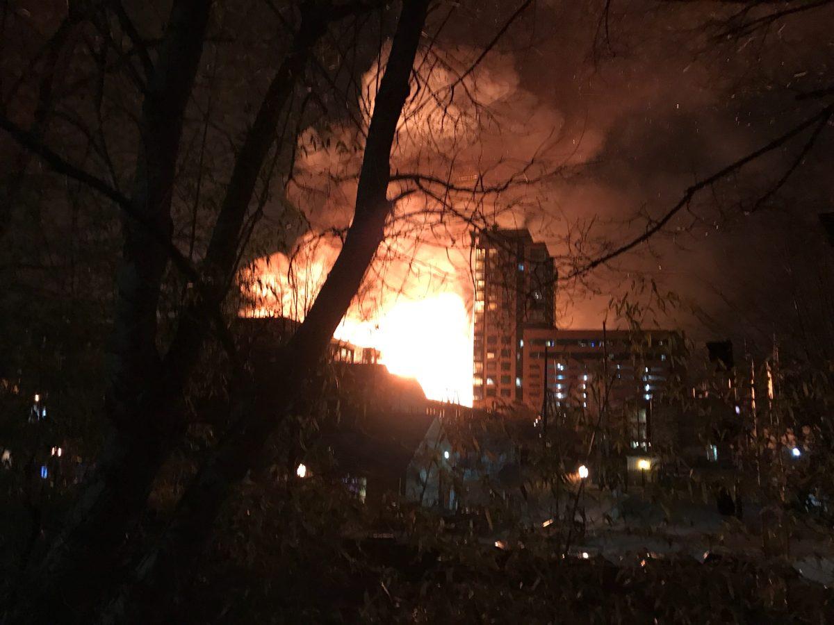 A fire broke out in downtown Raleigh around 10 p.m.&#160;