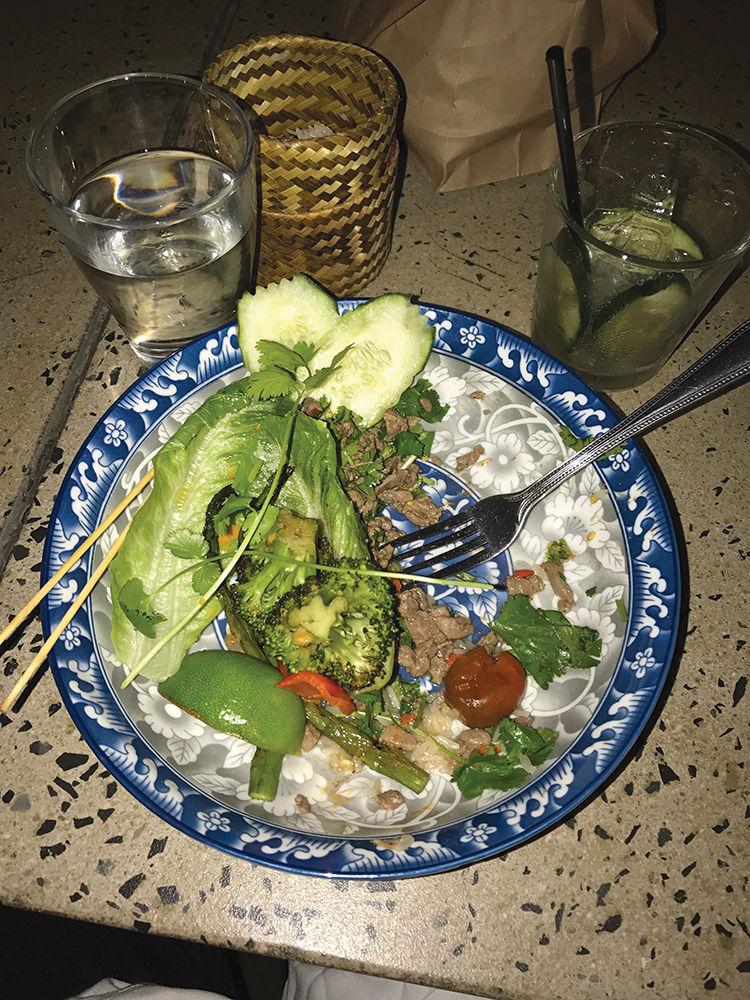 The Beef Larb from Bida Manda at 222 S Blount St.