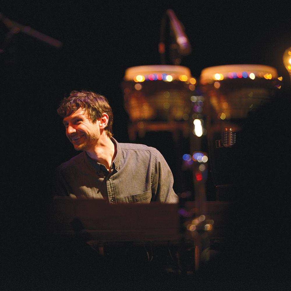 Gotye performs A Tribute to Jean-Jacques Perrey with the Ondioline Orchestra in the Carolina Theatre on Thursday, May 18 during Moogfest. Moogfest, a four-day festival spanning several venues in downtown Durham, took place May 18-21 and featured more than 50 performances as well as several installations and workshops.