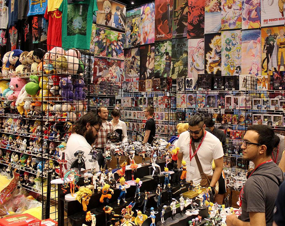 One of the many merchandise stalls in Animazement's Dealer's Room. Some of the items on sale in the vendor's rooms included posters, figurines and traditional Japanese clothing. Animazement is an annual three-day anime convention that runs from May 25-28 at the Raleigh Convention Center.