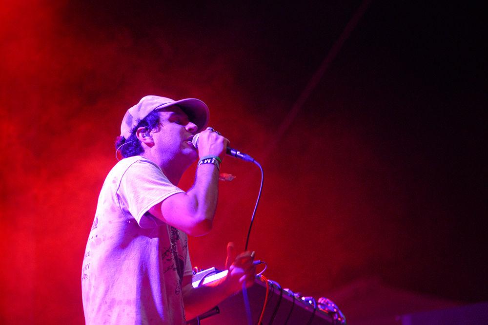 Avey Tare performs with his band Animal Collective on Friday, May 19 at Motorco Park during Moogfest. Animal Collective was one of the headlining acts during the festival, which spanned May 18-21 in downtown Durham.