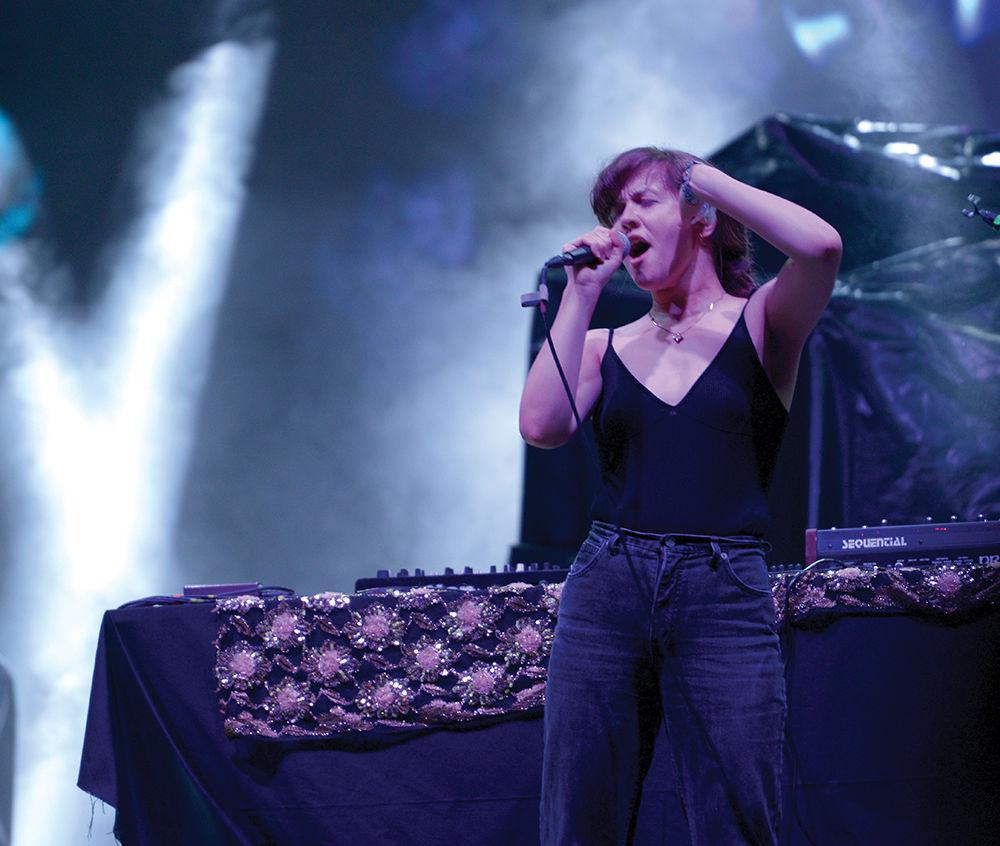Jessy Lanza performs at Motorco Park on Friday, May 21 during Moogfest. The four-day festival spanned several downtown Durham venues from May 18-21.