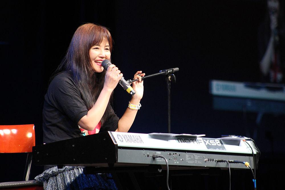 Japanese singer, songwriter and actress Mari Iijima performs on Animazement's main stage on Friday, May 26. Mari is best known for her leading role in the 80's cult anime hit "Macross." Animazement is an annual three-day anime convention that ran from May 25-28 at the Raleigh Convention Center.