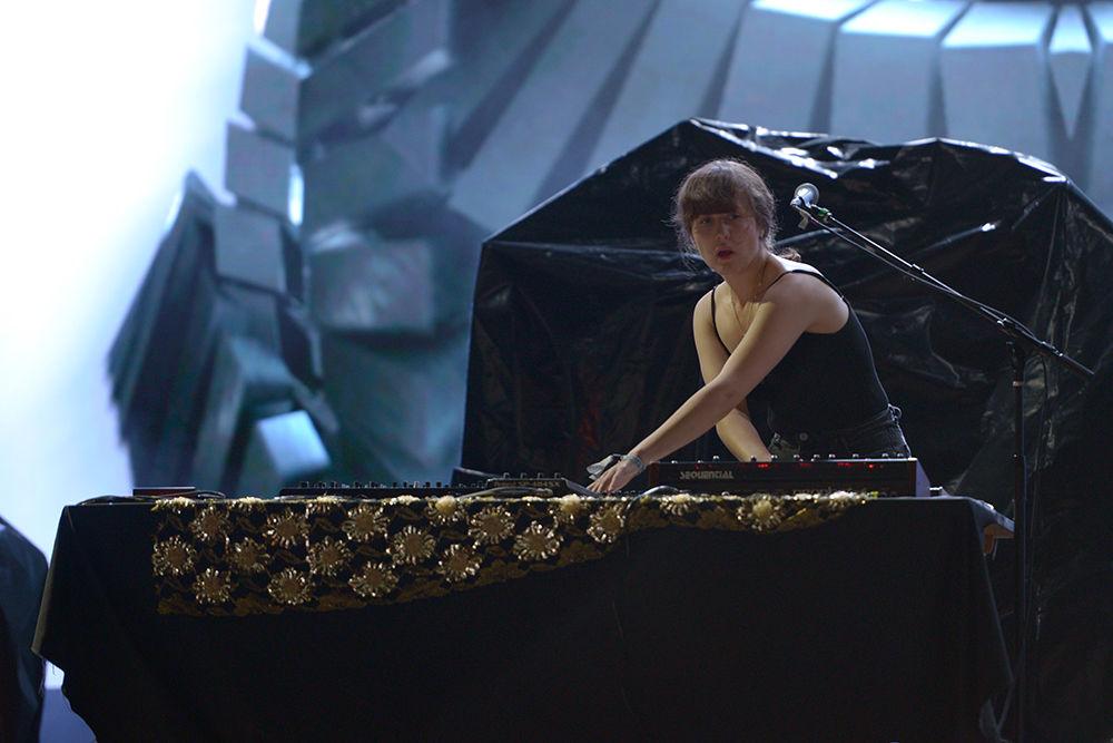 Jessy Lanza performs at Motorco Park on Friday, May 21 during Moogfest. The four-day festival spanned several downtown Durham venues from May 18-21.