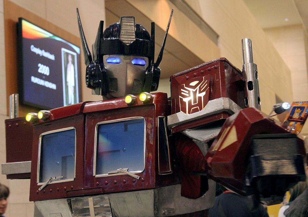 Rocky Melvin poses for a photo in his "Cosplay" of a Transformer at Animazement on Satuday, May 27. Many of the event's attendees create elaborate costumes to wear and display of popular Japanese characters. Animazement is an annual three-day anime convention that ran from May 25-28 at the Raleigh Convention Center.