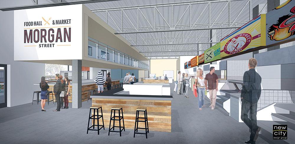 Morgan Street Food Hall &amp; Market will open this fall in downtown Raleigh. The food hall will feature multiple food and beverage vendors as well as a fresh market.