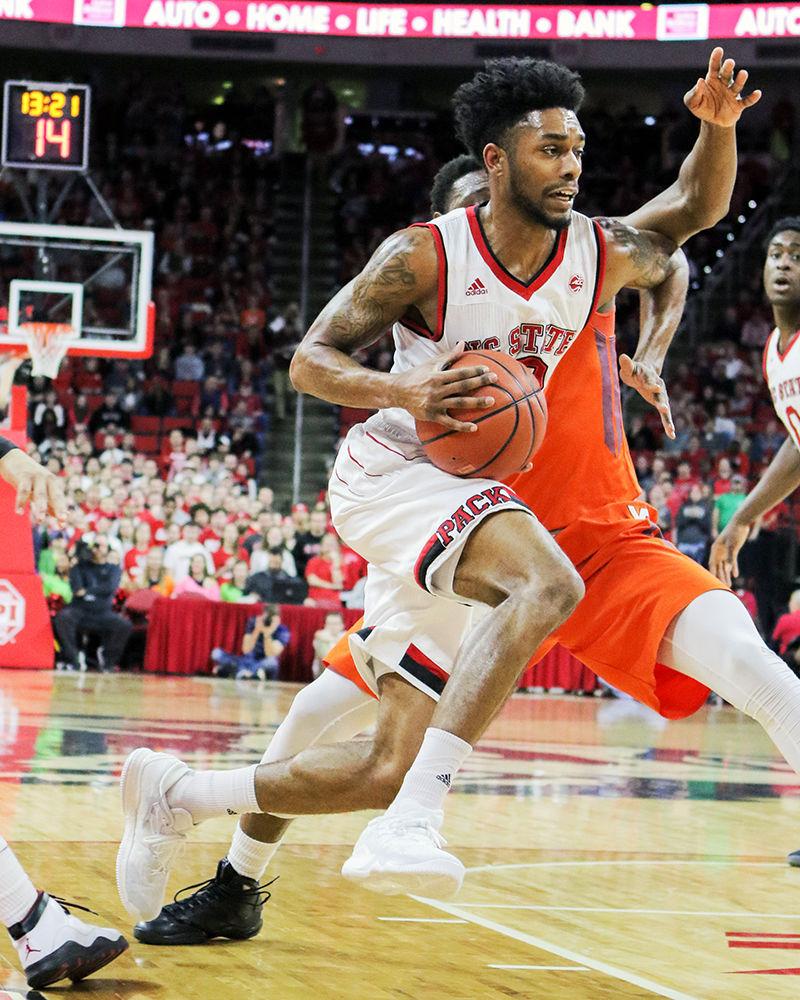 Redshirt senior guard Terry Henderson pushes into the paint. The Wolfpack dominated Virginia Tech on all sides of the ball in PNC Arena on Jan. 4, with a 104-78 win, the first ACC win over 100 points since 1991.