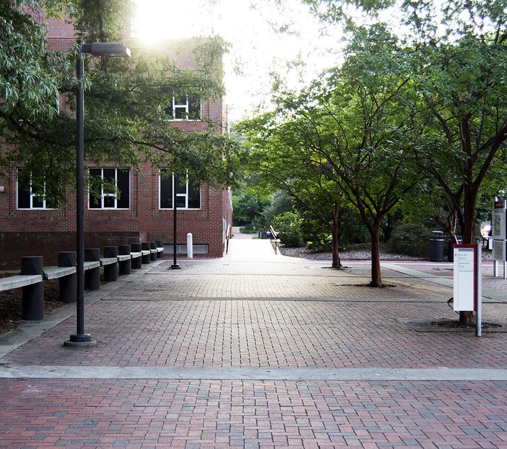 A new entrance way between Scott Hall and D.H. Hill Library and a broader pathway beside the library eliminate accessibility issues.