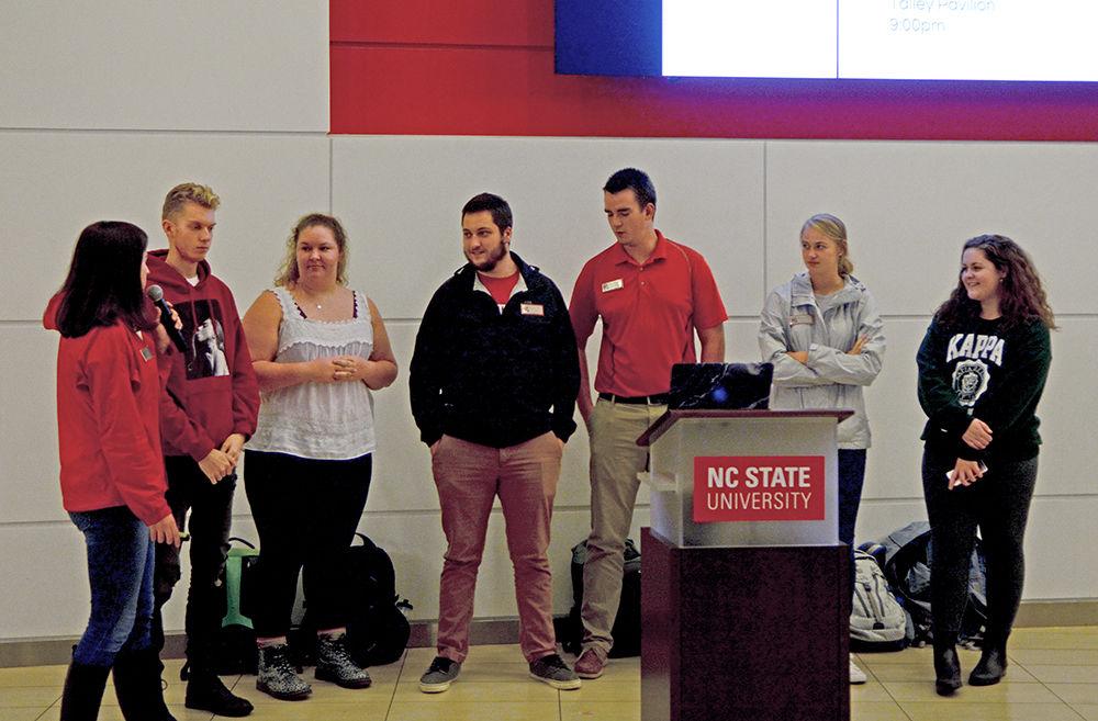 The Board of Elections prepares to reveal the fall senate election results in Talley Student Center on Tuesday.