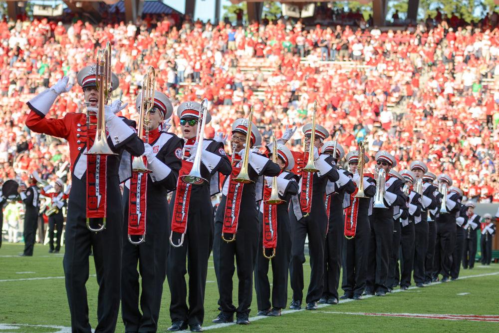 The Power Sound of the South kicked off the night with the dynamic sound of their trumpets. The game followed shortly after, starting at 6pm and was held against Marshall's Thundering Herd in Carter-Finley Stadium on Saturday, Sept 9.