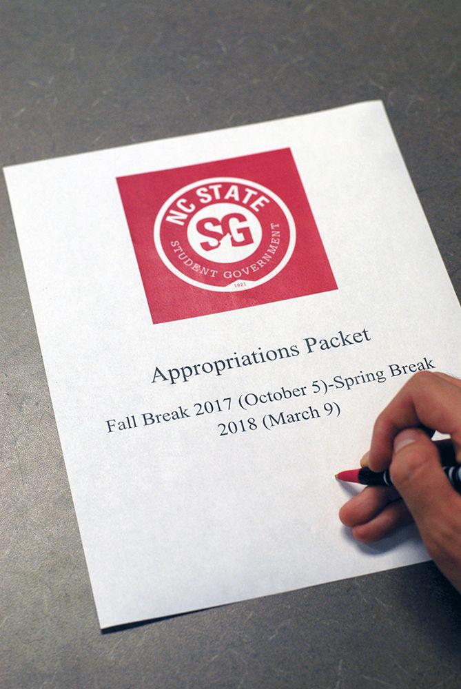 Photo Illustration of the Student Government appropriations packet.