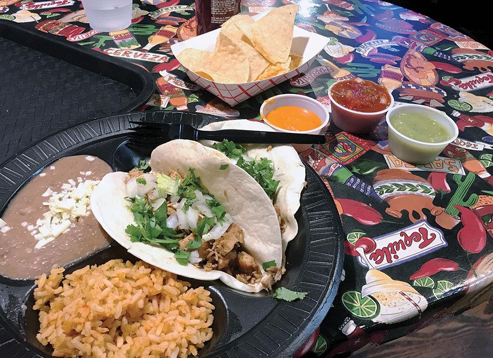 Chubby&#8217;s chicken tacos are best complimented with warm tortilla chips, salsa from the restaurant&#8217;s complimentary salsa bar and choice of rice and beans.&#160;
