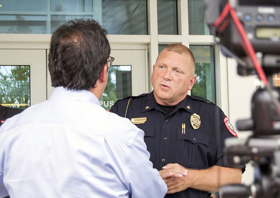 University Police Chief Jack Moorman gives an update on the investigation into three reported cases of sexual assault in Wolf Village in July.