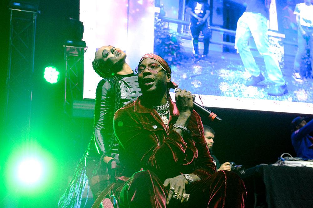 2 Chainz explains how he broke his leg at the beginning of his tour, and rather than cancel his tour, painted a wheelchair pink and took the stage. 2 Chainz had just preformed on Late Night with Jimmy Fallon with Travis Scott earlier in the night before flying on a private jet to Raleigh. The NC State Homecoming Concert is organized by UAB as a part of Red and White week at NC State. The concert took place at Reynolds Coliseum on Friday, Oct. 27.
