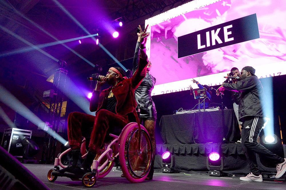 2 Chainz took the stage at NC State's Homecoming concert on Friday, Oct. 27. He performed some of his most recent and popular songs such as "4am" and "It's a Vibe." The concert took place in Reynolds Coliseum and doors opened at 7:30pm.