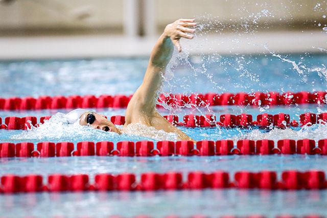 Freshman Anton Ipsen put on a breakneck pace on the 1000m freestyle for the win in the heat, helping lead to an overall win against Georgia on Oct. 18, 2014. Anton finished the heat with an impressive 9:01.