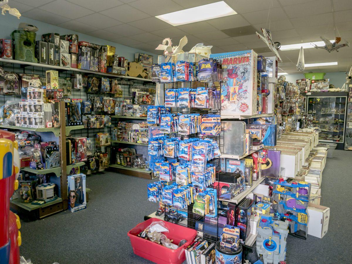 Primarily toys from the 80s and 90s, Crowemag Toys buys and sells all types of vintage and collectible toys. Their address is 3721 Lynn Road, a short drive from Crabtree Valley Mall.