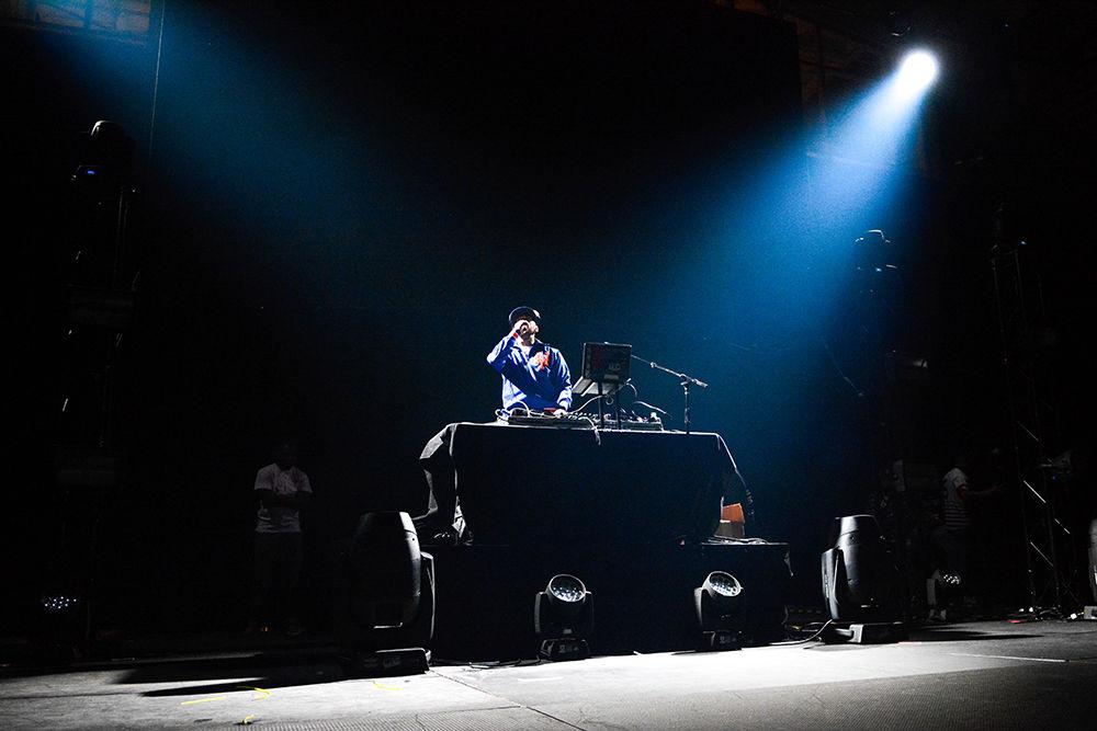 The DJ for K CAMP gets the crowd hyped up as he takes the stage. The NC State Homecoming Concert is organized by UAB as a part of Red and White week at NC State. The concert took place at Reynolds Coliseum on Friday, Oct. 27.