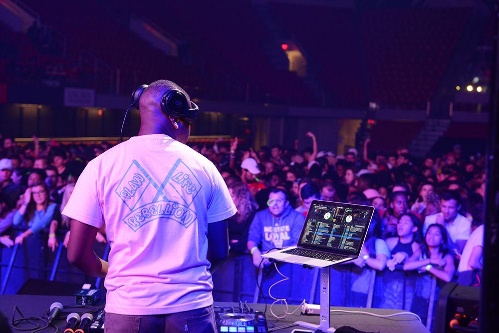 DJ Trellz kicked off the NC State Homecoming Concert on Friday, Oct. 27, in Reynolds Coliseum. The concert started at 8:30pm and included special guest K Camp with 2 Chainz as the main act.