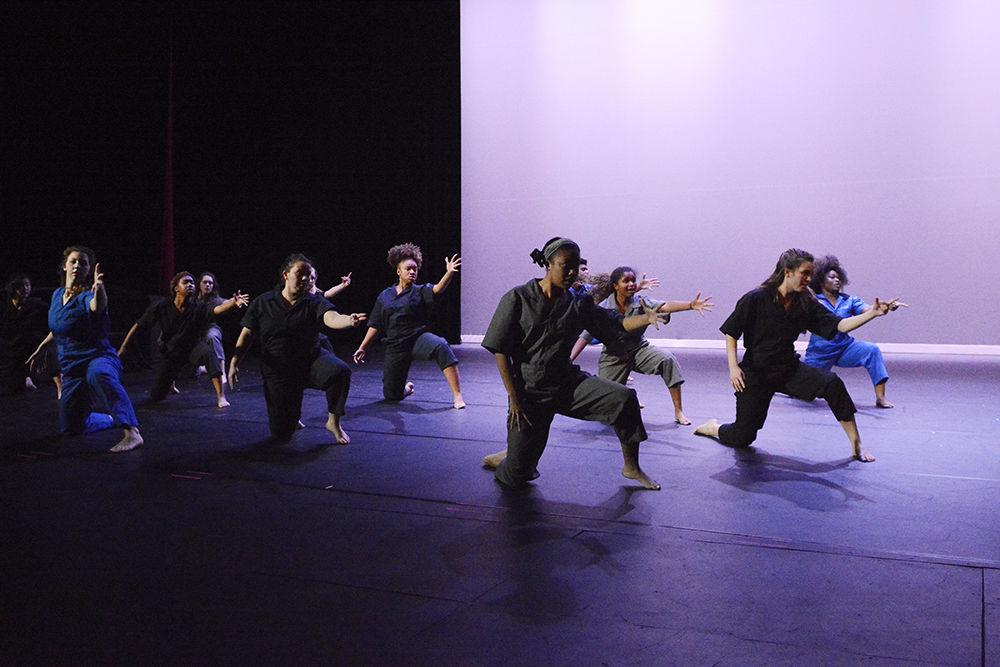 The Panoramic Dance Project practices for its performance on Thursday and Friday in Stewart Theatre. Tickets will be $5-$10 and will include the Panoramic Dance Project and NCSU Dance Company.