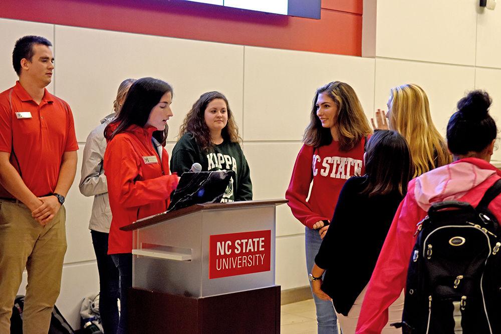 Newly elected senators meet with the Student Government Board of Elections after the reveal on Tuesday. Fall 2017 senate election results for first-years and graduate students were revealed in Talley Pavilion at 9 p.m.