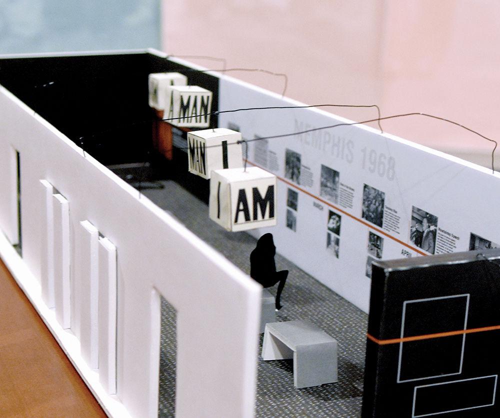 The "I Am a Man" exhibit, a virtual reality project created by Derek Ham, recreates the Memphis Sanitation Workers' Strike and other events before Martin Luther King Jr. was assassinated. Ham is an assistant professor in the College of Design. The exhibit is on display in the African American Cultural Center from Jan. 10 to Feb. 6.