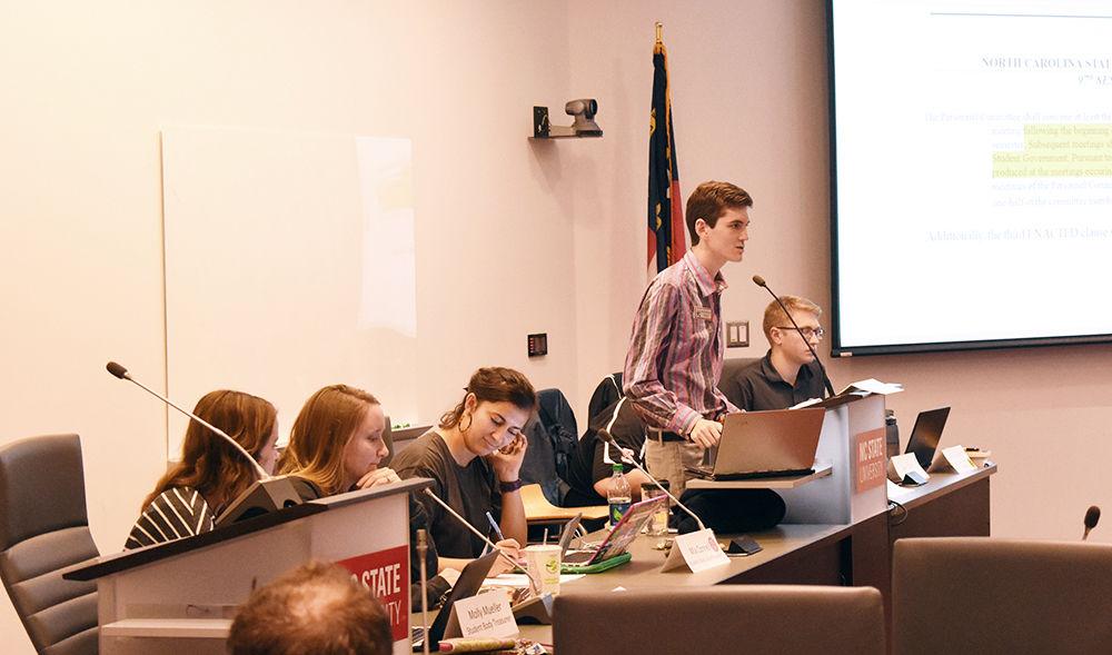 Student Senate President Mitchell Moravec announced the resignation of former member Mikey Ibrahim from the Poole College of Management. The resignation was approved on Wed Feb 7 at the regular weekly senate meeting in the Senate Chambers.